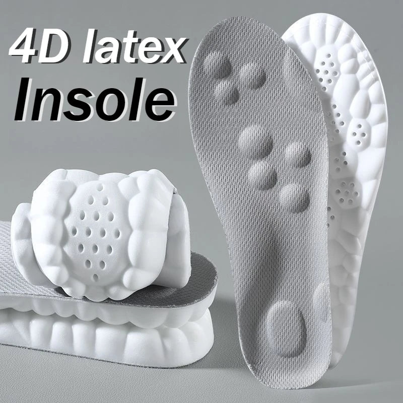 4D Sports Massage Insoles for Adults High Elastic Soft Deodorization Massage Running Football Orthopedic Shoe Pads Unisex