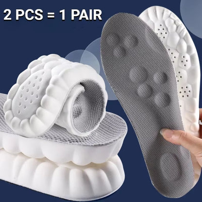 4D Sports Massage Insoles for Adults High Elastic Soft Deodorization Massage Running Football Orthopedic Shoe Pads Unisex